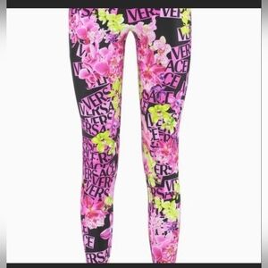 Versace Floral Print Leggings